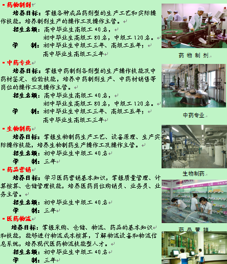 西安利君醫(yī)藥技工學(xué)校招生計(jì)劃