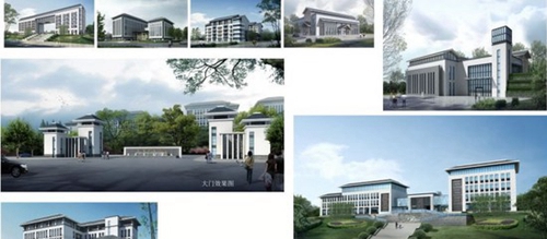 四川省達(dá)州中醫(yī)學(xué)校建設(shè)中的新校區(qū)效果圖