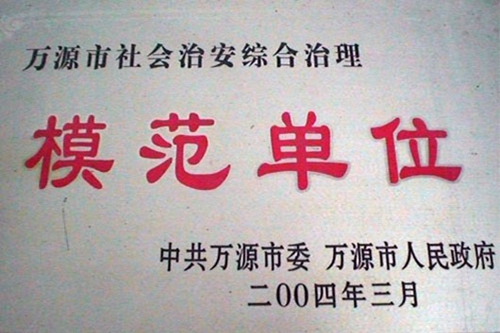 萬源市職業(yè)高級中學(xué)榮譽：模范單位
