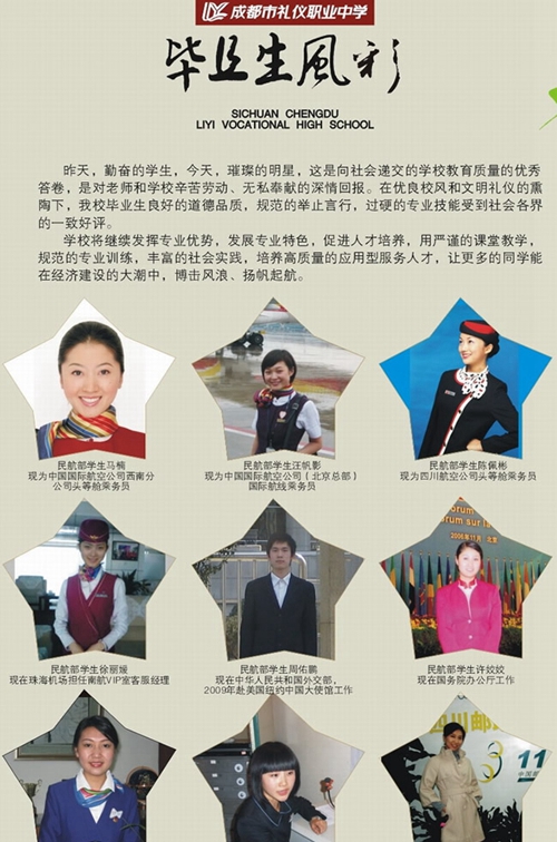 成都市禮儀職業(yè)中學(xué)畢業(yè)生風(fēng)采（就業(yè)明星）