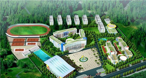 成都指南針職業(yè)技術學校學校鳥瞰圖
