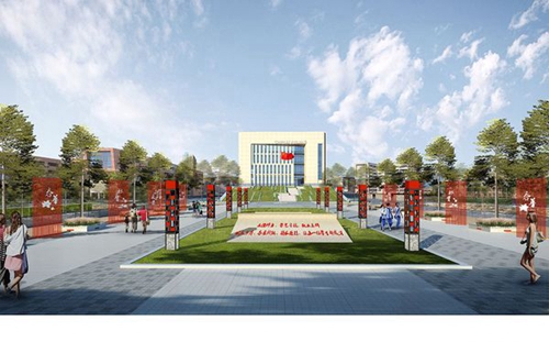 巴中市恩陽區(qū)職業(yè)中學(xué)禮儀廣場透視圖