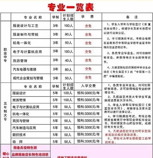 樂(lè)山市欣欣藝術(shù)職業(yè)學(xué)校招生計(jì)劃