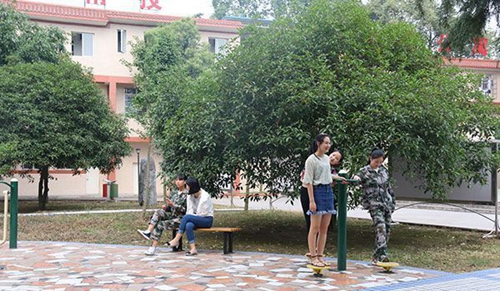 樂山商務(wù)技工學(xué)校校園一角