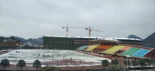 貴州電子商務職業(yè)技術學院校園雪景