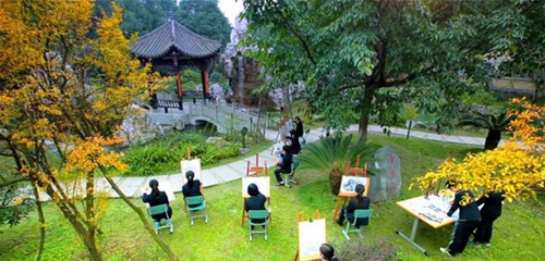 成都外國語學校校園寫生
