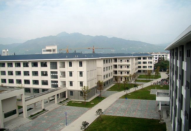 樹德中學都江堰外國語實驗學校教學樓一角