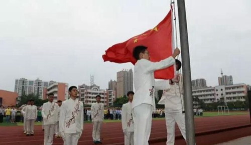 四川省大邑中學(xué)升旗儀式
