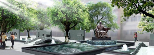 成都高新實(shí)驗(yàn)中學(xué)廣場水景