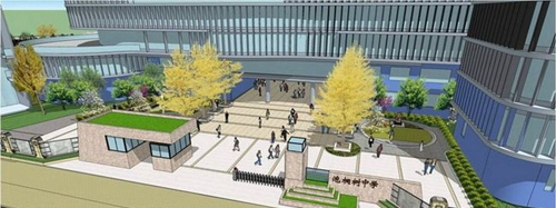 成都市泡桐樹中學校園俯瞰