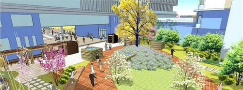 成都市泡桐樹中學校園景色