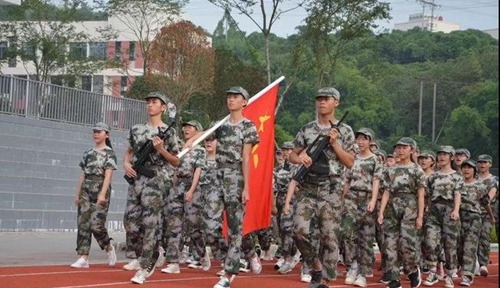 簡陽市實驗中學軍訓匯演