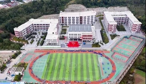 簡陽市實驗中學校園俯拍