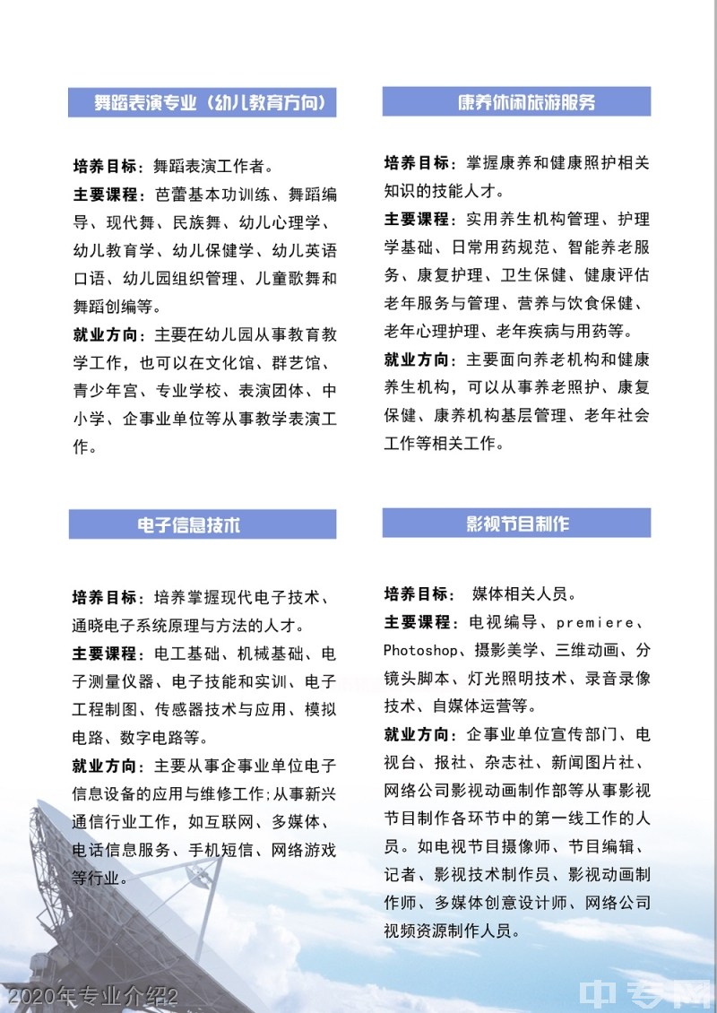 貴州省廣播電影電視學(xué)校2020年專業(yè)介紹2